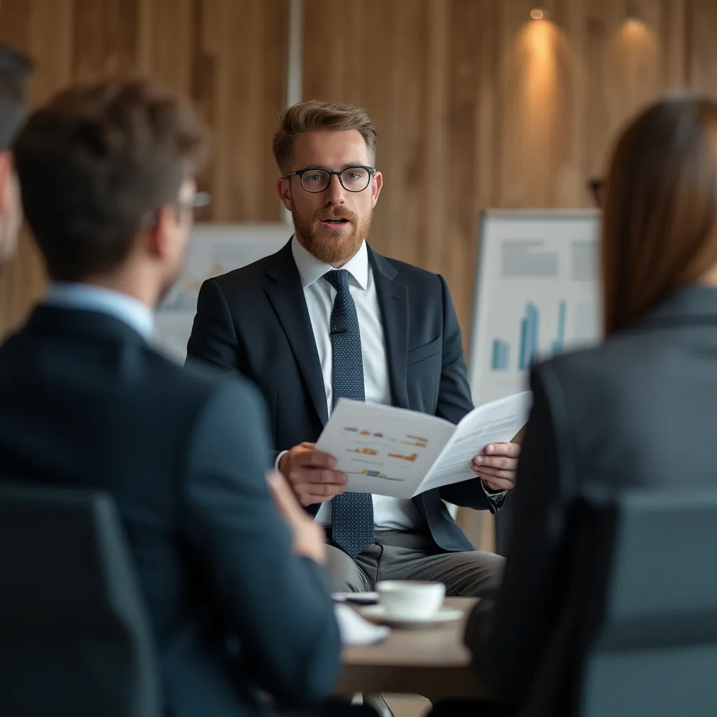 Consultor de FinanzasArg presentando a clientes